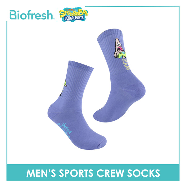 Biofresh | SpongeBob Men’s Cotton Extreme Performance Crew Socks 1 pair SBRMS4401