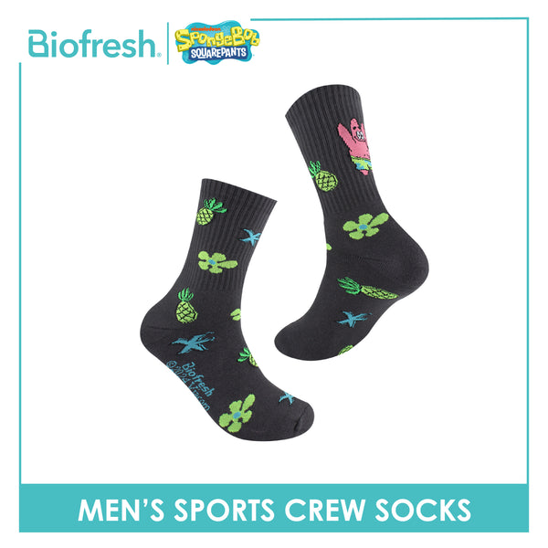 Biofresh | SpongeBob Men’s Cotton Extreme Performance Crew Socks 1 pair SBRMS4401