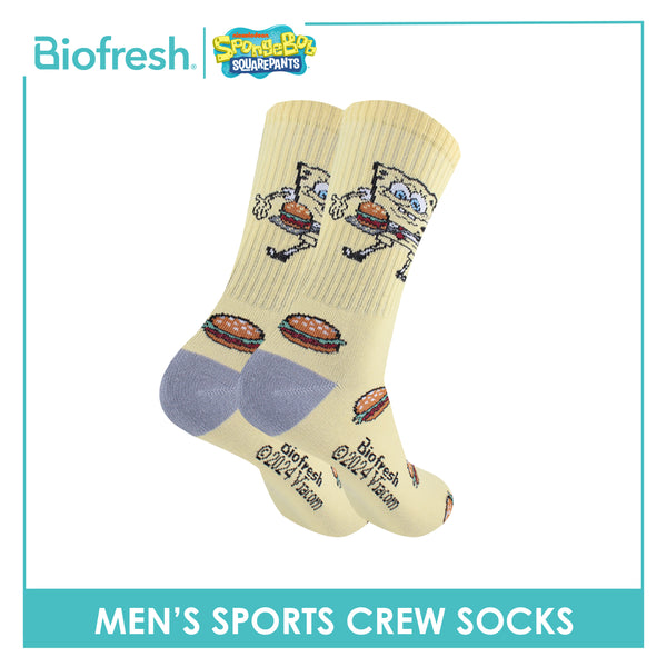 Biofresh | SpongeBob Men’s Cotton Extreme Performance Crew Socks 1 pair SBRMS4401