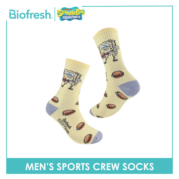 Biofresh | SpongeBob Men’s Cotton Extreme Performance Crew Socks 1 pair SBRMS4401