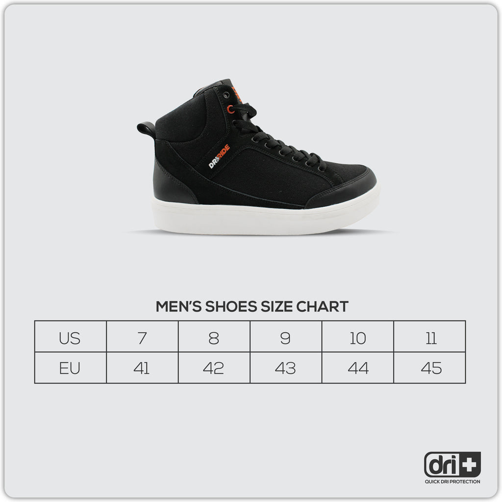 Dri Plus Men’s DRI+RIDE Urban Full Grain Leather Mid Cut Sneaker Shoes HDMH3401