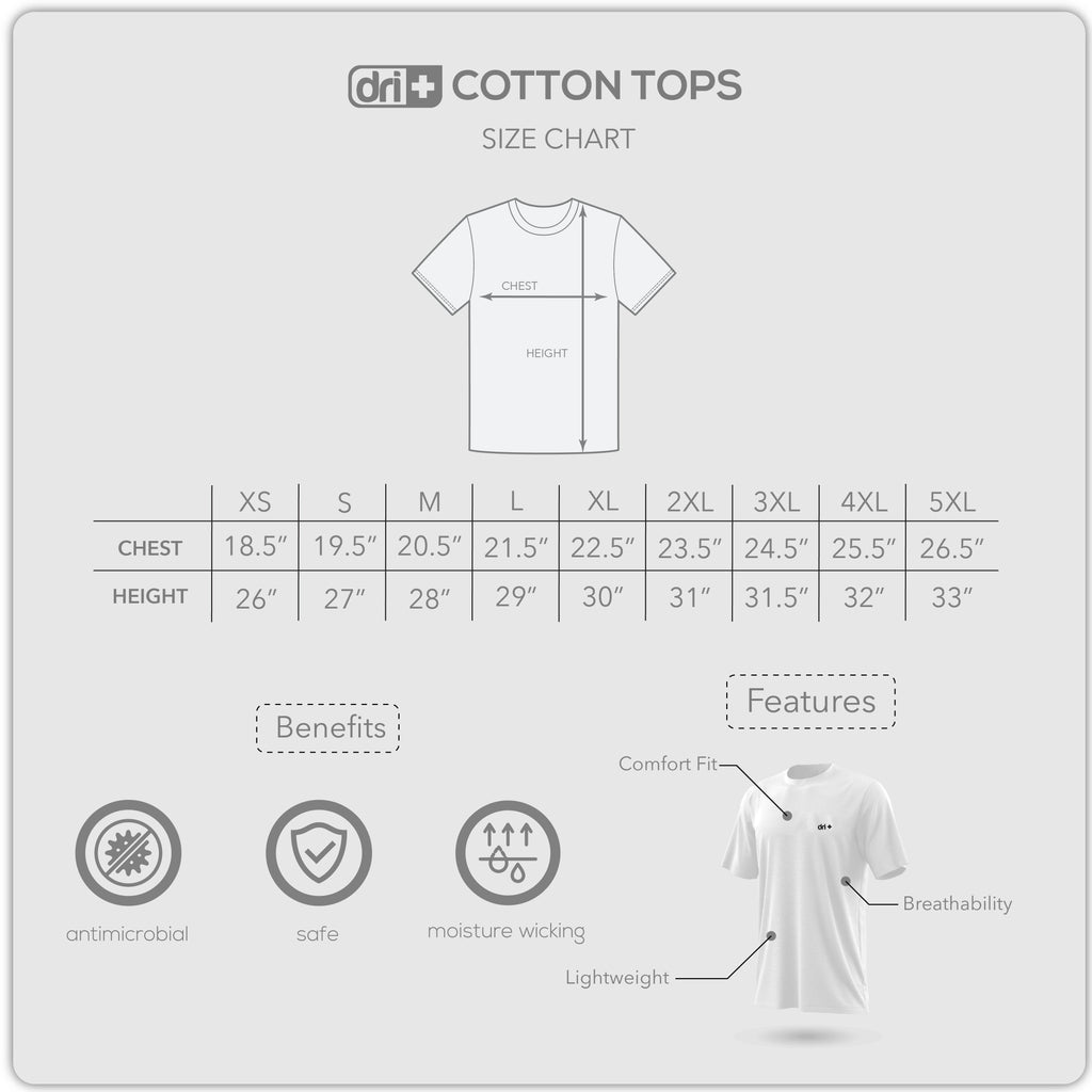 Dri Plus Men's Anti-Odor Sweat Wicking Cotton+ Shirt 1 pc DUMSR4105