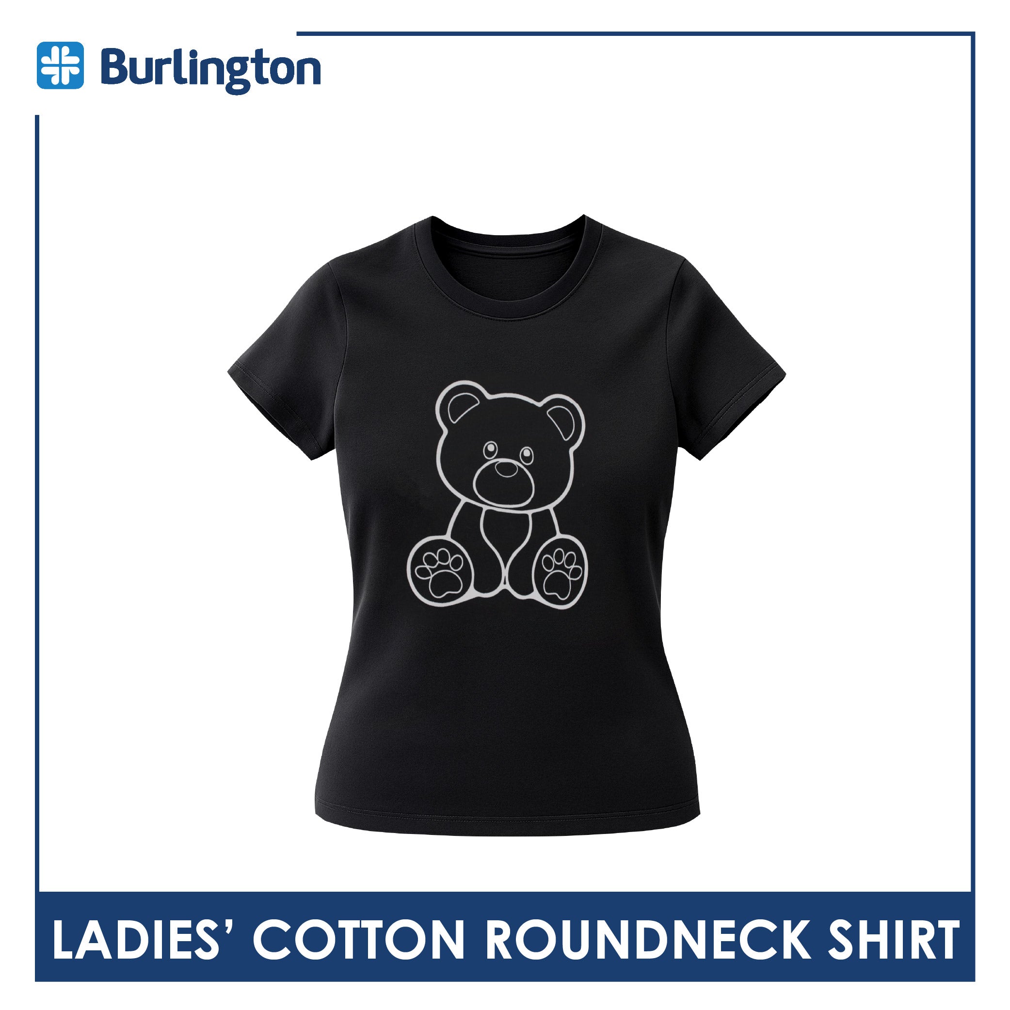 Burlington Ladies' Cotton Bearlington Collection Roundneck Shirt 1pc TBLDSR1