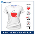 Burlington Ladies' Cotton Bearlington Valentine’s Heart Roundneck Shirt 1pc TBLDSR2