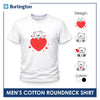Burlington Men’s Cotton Bearlington Valentine’s Heart Roundneck Shirt 1pc TBMDSR2