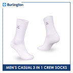 Burlington | Bearlington Men's Cotton Embroidered Casual Crew Socks 3 pairs in a pack TBME146-1