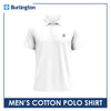 Burlington Men’s Cotton Embroidered Bearlington Collection Polo Shirt 1pc TBMESP2