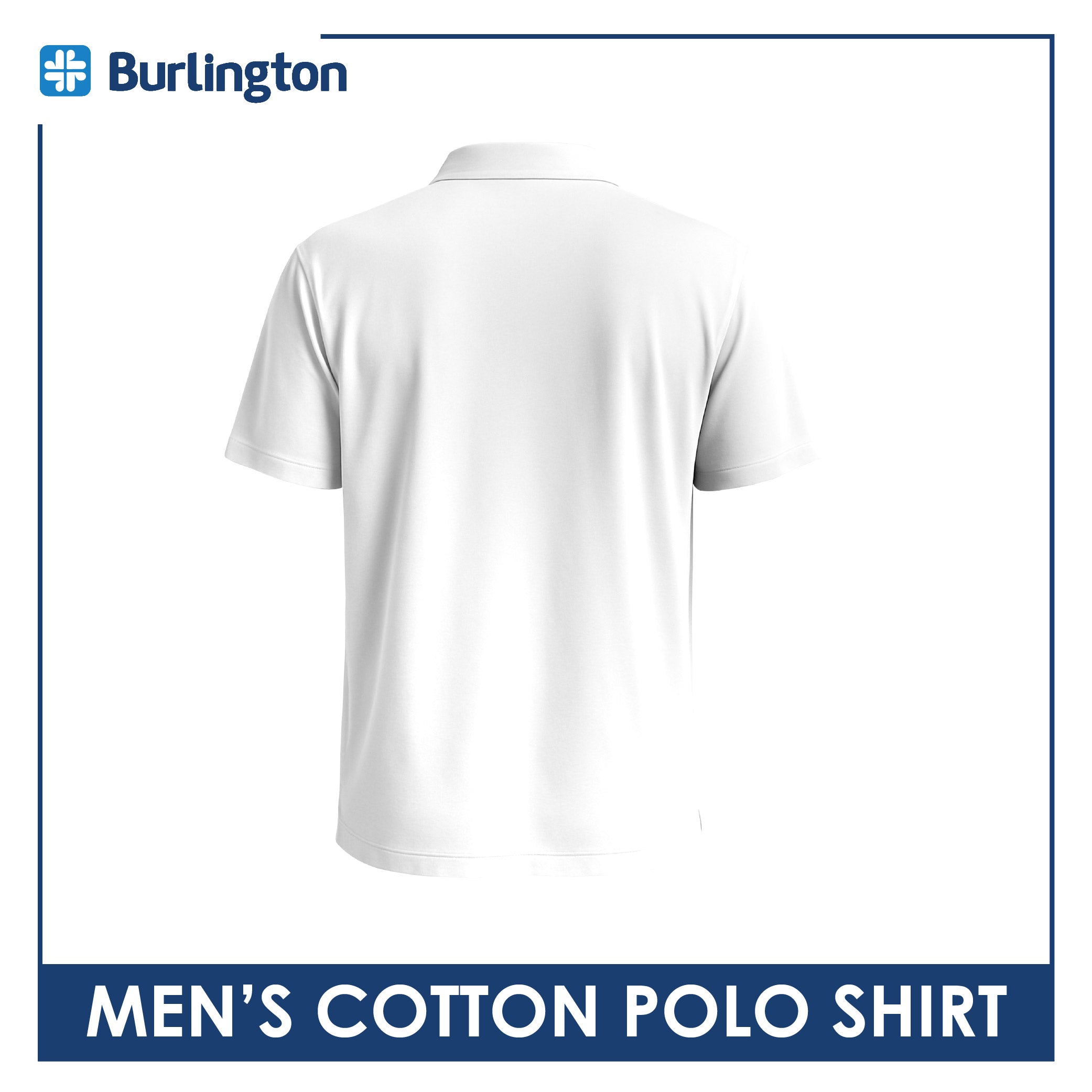 Burlington Men’s Cotton Embroidered Bearlington Collection Polo Shirt 1pc TBMESP2