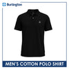 Burlington Men’s Cotton Embroidered Bearlington Collection Polo Shirt 1pc TBMESP3