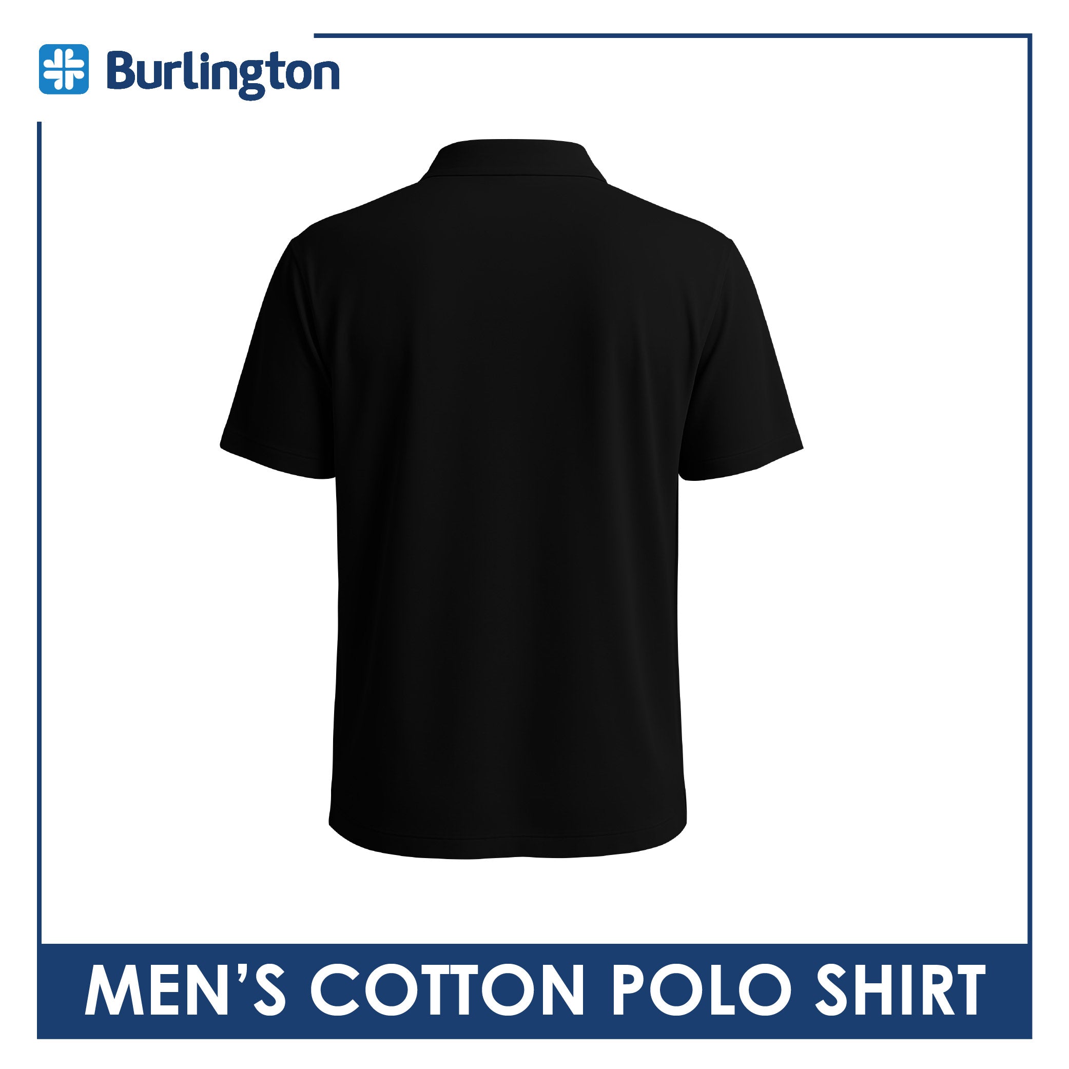 Burlington Men’s Cotton Embroidered Bearlington Collection Polo Shirt 1pc TBMESP3