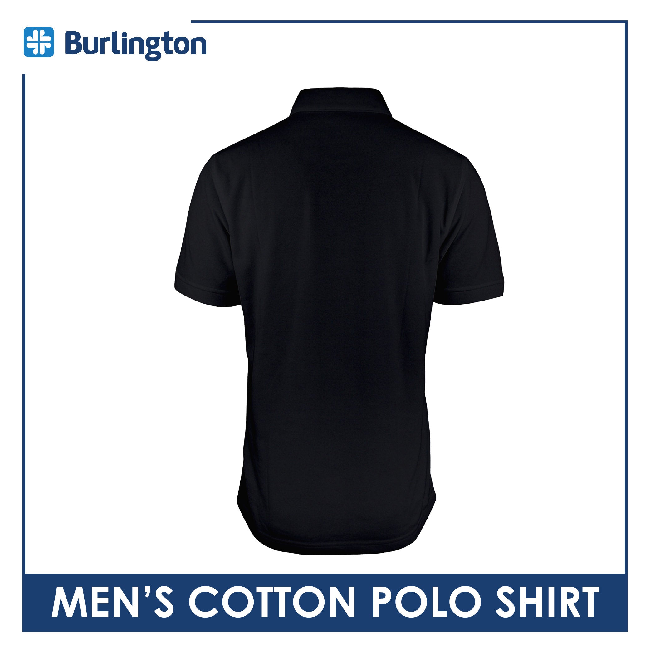 Burlington Men’s Cotton Embroidered Bearlington Collection Polo Shirt 1pc TBMESP5