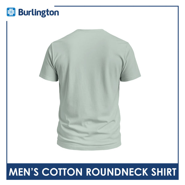 Burlington Men’s Cotton Embroidered Bearlington Collection Roundneck Shirt 1pc TBMESR3