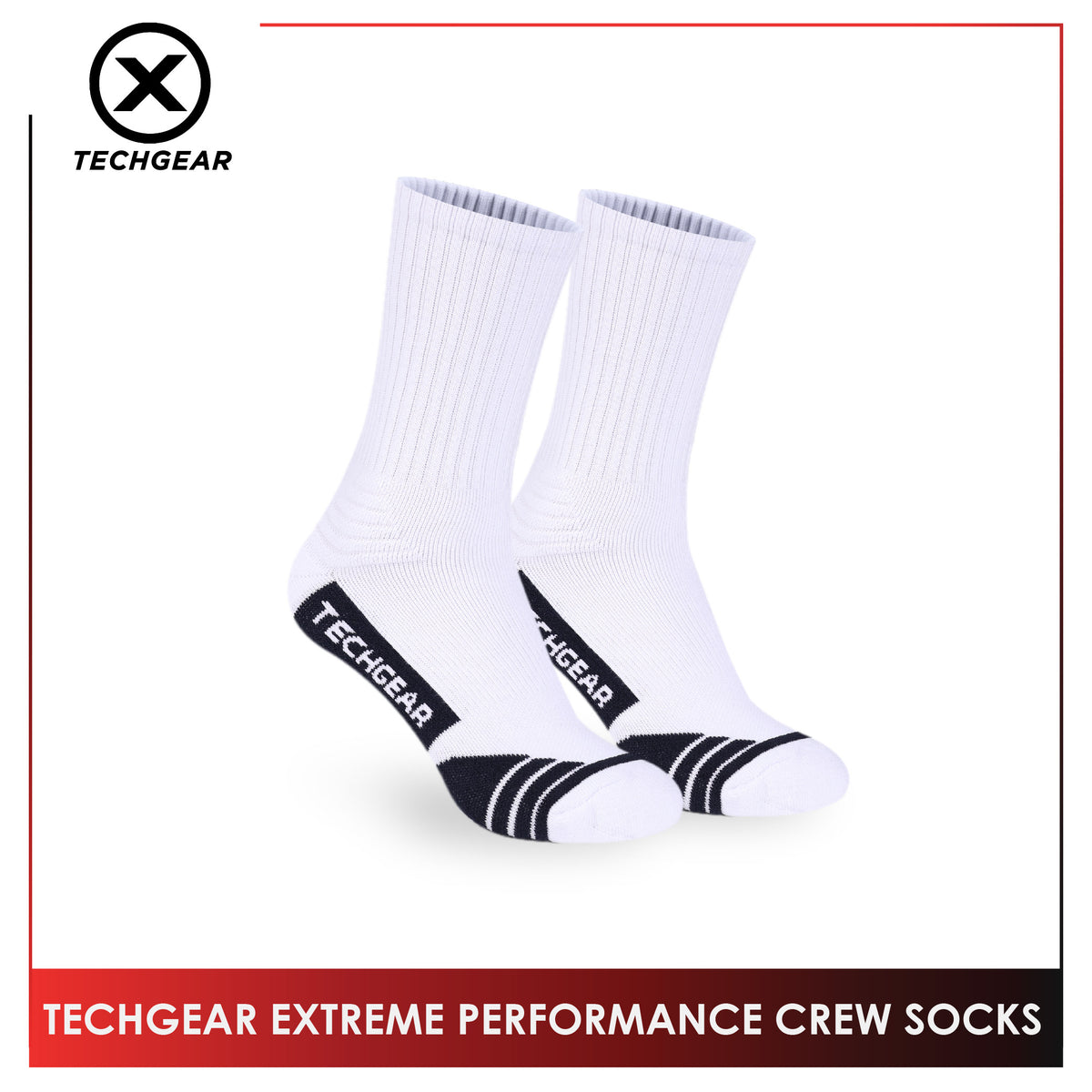 Burlington Men’s Sports Techgear Extreme Performance (Basketball) Crew Socks 1 pair TGMX612