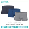 Biofresh Boys' Antimicrobial Cotton Boxer Brief 3 pieces in a pack UCBBG13