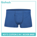 Biofresh Boys' Antimicrobial Cotton Boxer Brief 3 pieces in a pack UCBBG13