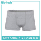 Biofresh Boys' Antimicrobial Cotton Boxer Brief 3 pieces in a pack UCBBG13