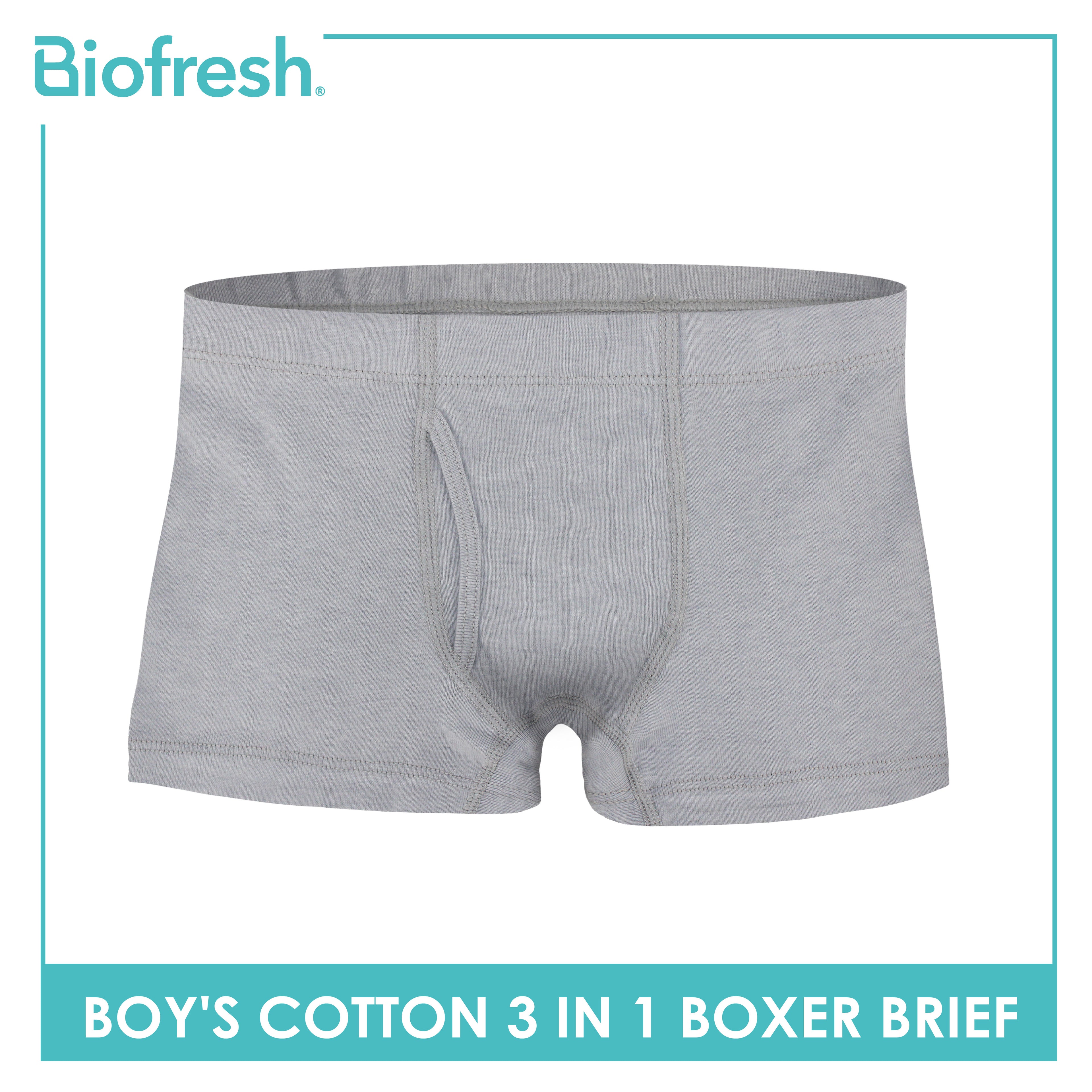 Biofresh Boys' Antimicrobial Cotton Boxer Brief 3 pieces in a pack UCBBG13