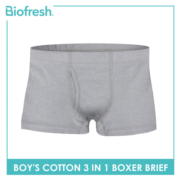 Biofresh Boys' Antimicrobial Cotton Boxer Brief 3 pieces in a pack UCBBG13
