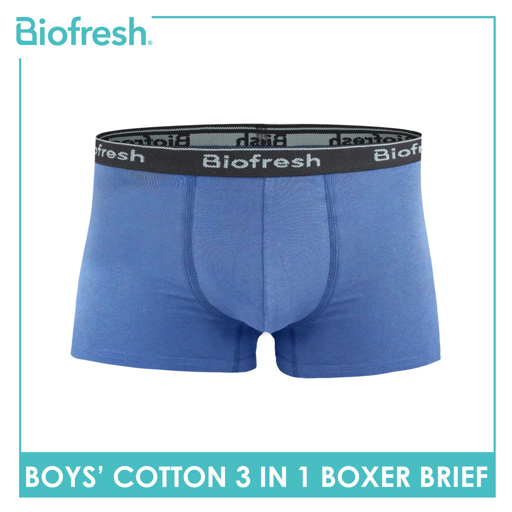 Biofresh Boys' Antimicrobial Cotton Boxer Brief 3 pieces in a pack UCBBG14