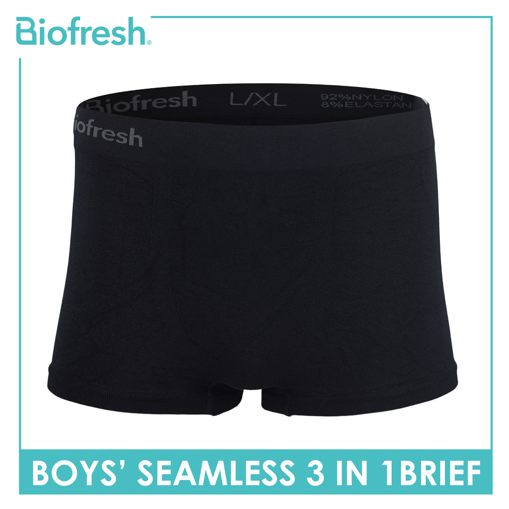 Biofresh Boy's Antimicrobial Seamless Boxer Brief 3 pieces in a pack UCBBG17
