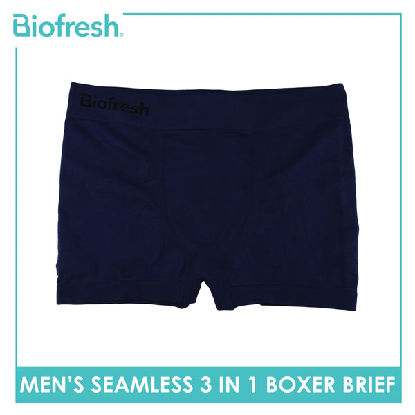 Biofresh Men's Antimicrobial Seamless Boxer Brief 3 pieces in a pack UCBBG17