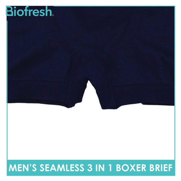 Biofresh Men's Antimicrobial Seamless Boxer Brief 3 pieces in a pack UCBBG17