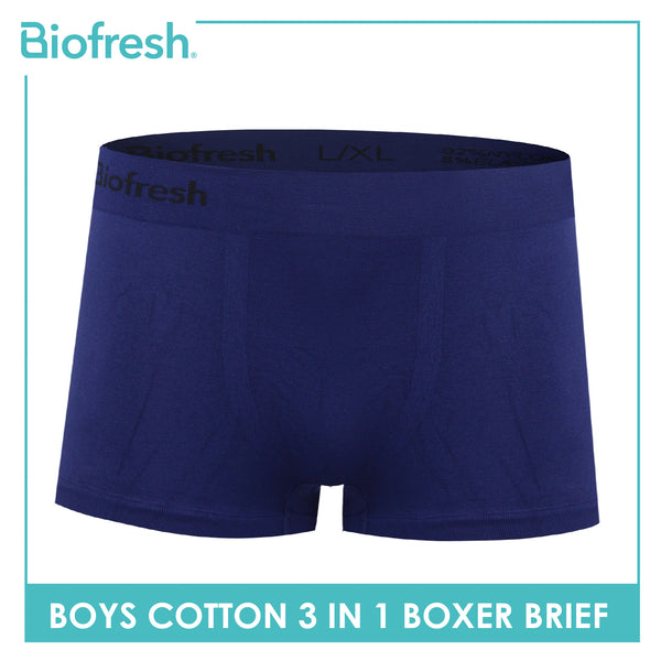 Biofresh Men's Antimicrobial Seamless Boxer Brief 3 pieces in a pack UCBBG17