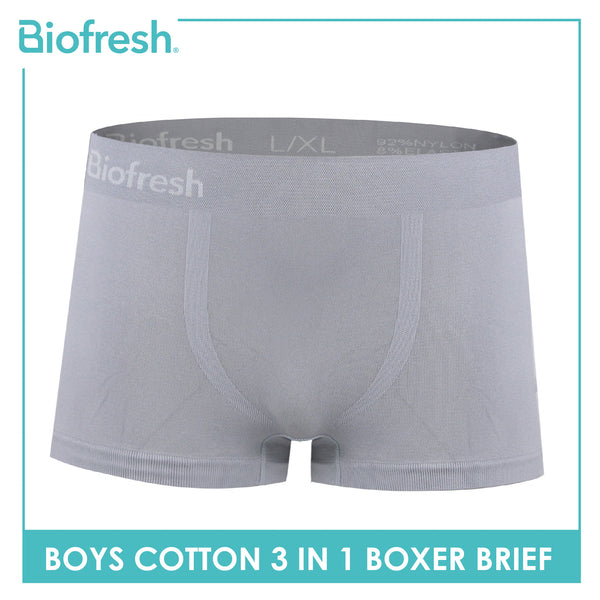 Biofresh Men's Antimicrobial Seamless Boxer Brief 3 pieces in a pack UCBBG17