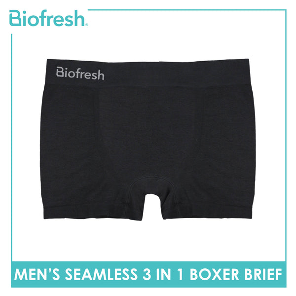 Biofresh Men's Antimicrobial Seamless Boxer Brief 3 pieces in a pack UCBBG17