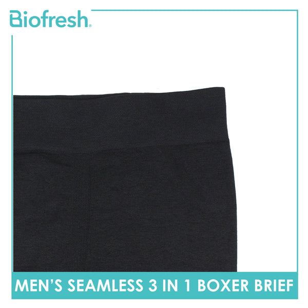 Biofresh Men's Antimicrobial Seamless Boxer Brief 3 pieces in a pack UCBBG17