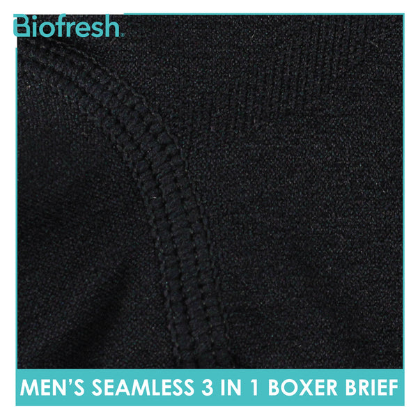 Biofresh Men's Antimicrobial Seamless Boxer Brief 3 pieces in a pack UCBBG17