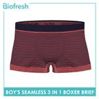 Biofresh Boys' Antimicrobial Seamless Boxer Brief 3 pieces in a pack UCBBG19