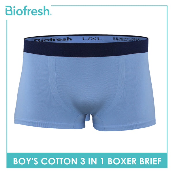 Biofresh Boys' Antimicrobial Cotton Boxer Brief 3 pieces in a pack UCBBG19