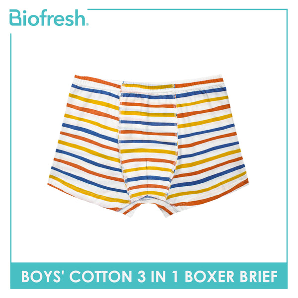 Biofresh Boys' Antimicrobial Cotton Boxer Briefs 3 pieces in a pack UCBBG4101