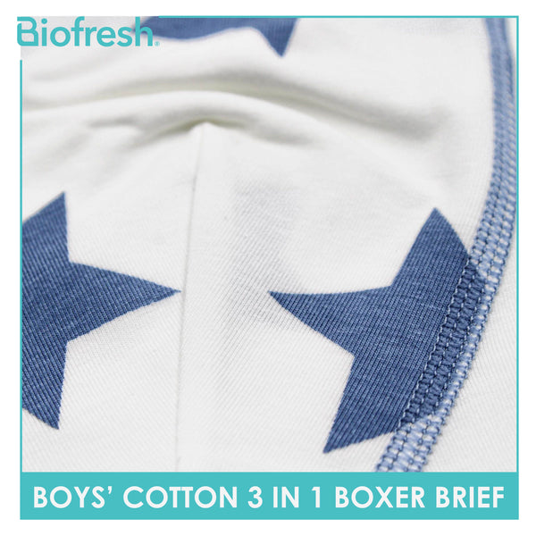 Biofresh Boys' Antimicrobial Cotton Boxer Briefs 3 pieces in a pack UCBBG4102