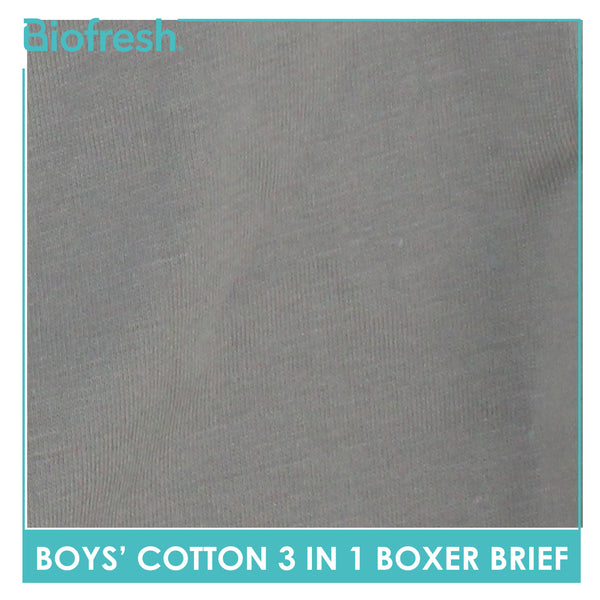 Biofresh Boys' Antimicrobial Cotton Boxer Brief 3 pieces in a pack UCBBG523