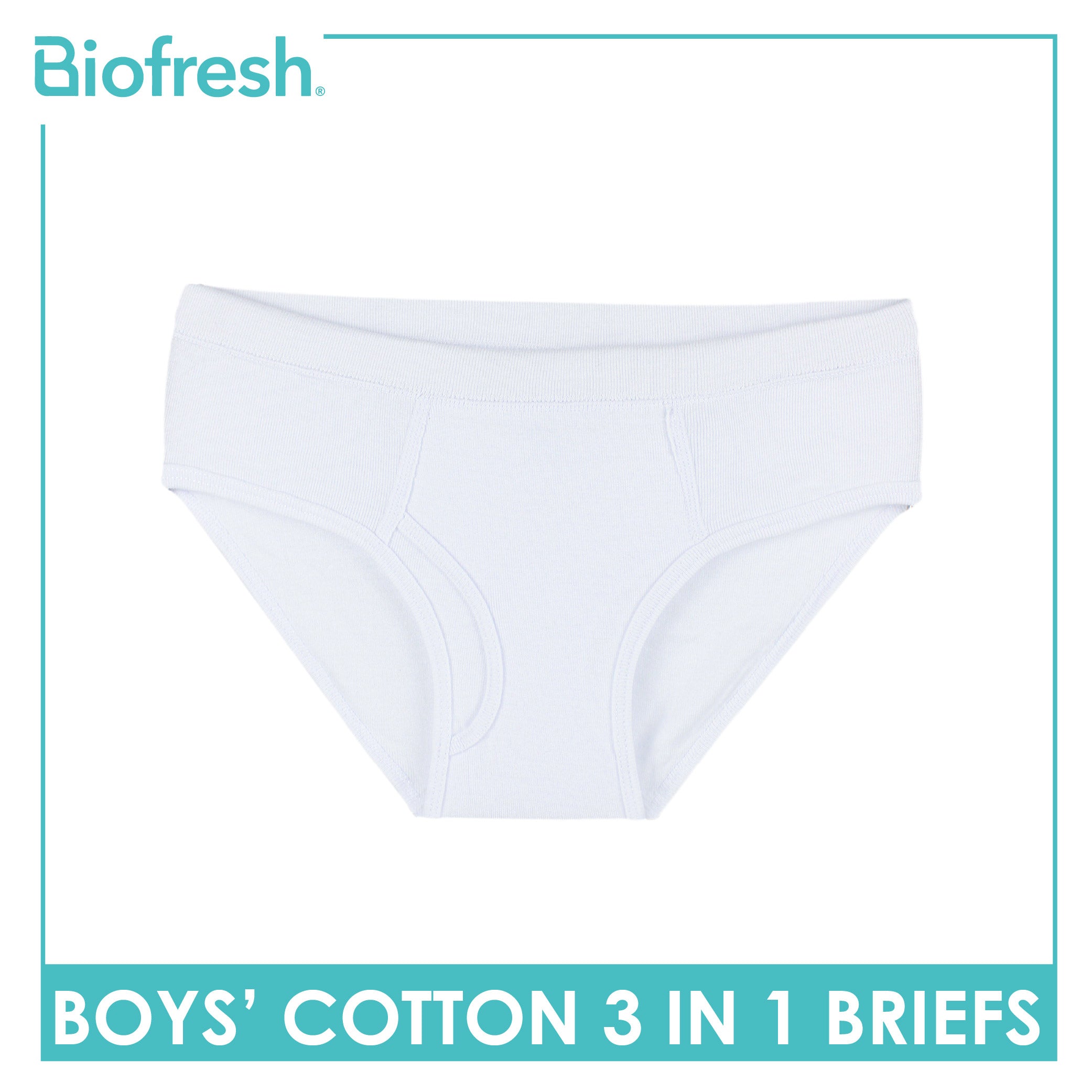 Biofresh Boys' Antimicrobial Cotton Brief 3 pieces in a pack UCBCG18