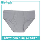 Biofresh Boys' Antimicrobial Cotton Bikini Brief 3 pieces in a pack UCBCG19