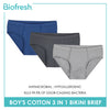 Biofresh Boys' Antimicrobial Cotton Bikini Brief 3 pieces in a pack UCBCG20