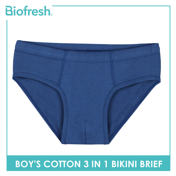 Biofresh Boys' Antimicrobial Cotton Bikini Brief 3 pieces in a pack UCBCG20