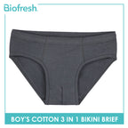 Biofresh Boys' Antimicrobial Cotton Bikini Brief 3 pieces in a pack UCBCG20