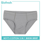 Biofresh Boys' Antimicrobial Cotton Bikini Brief 3 pieces in a pack UCBCG20