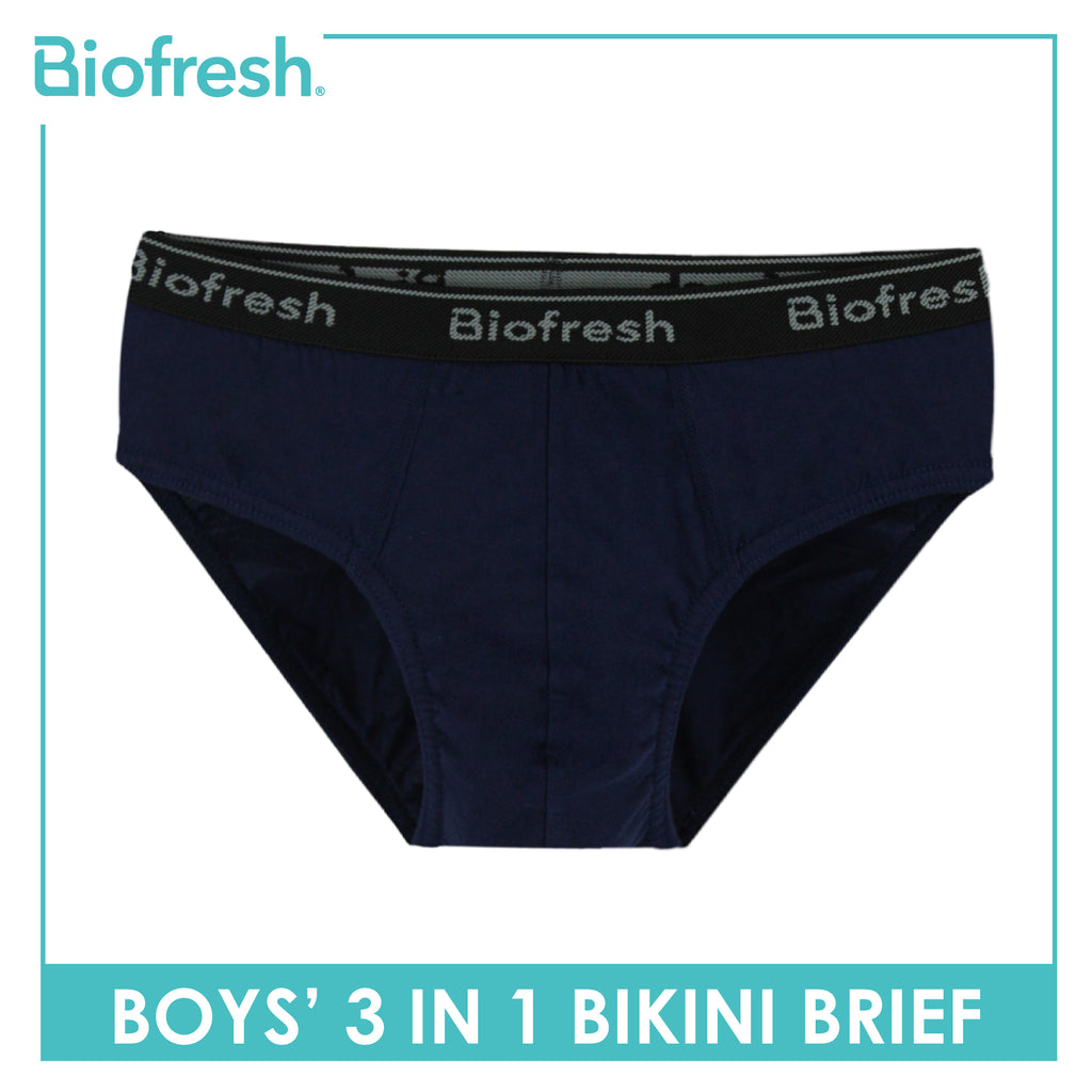 Biofresh Boys' Antimicrobial Cotton Bikini Brief 3 pieces in a pack UCBCG21