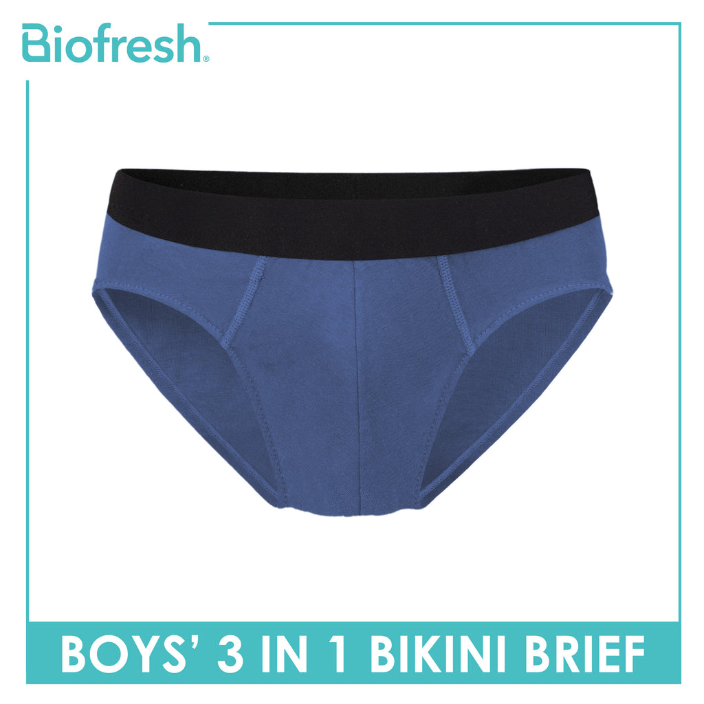 Biofresh Boys' Antimicrobial Cotton Bikini Brief 3 pieces in a pack UCBCG21