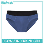 Biofresh Boys' Antimicrobial Cotton Bikini Brief 3 pieces in a pack UCBCG21