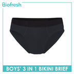 Biofresh Boys' Antimicrobial Cotton Bikini Brief 3 pieces in a pack UCBCG21