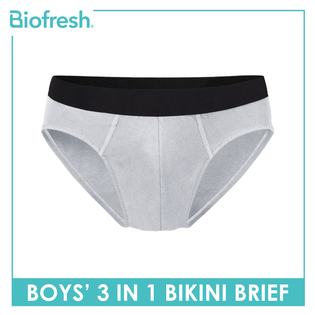 Biofresh Boys' Antimicrobial Cotton Bikini Brief 3 pieces in a pack UCBCG21