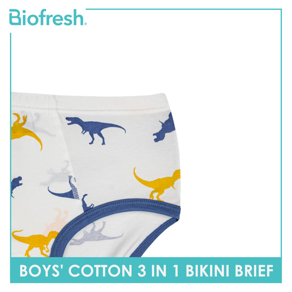 Biofresh Boys' Antimicrobial Cotton Bikini Briefs 3 pieces in a pack UCBCG4101