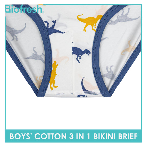 Biofresh Boys' Antimicrobial Cotton Bikini Briefs 3 pieces in a pack UCBCG4101