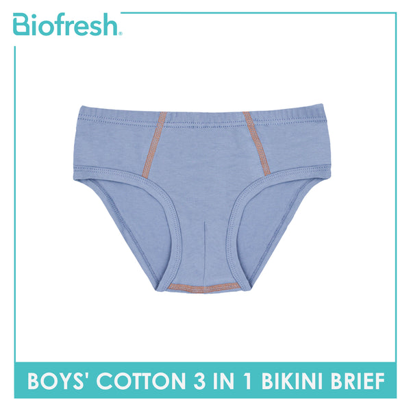 Biofresh Boys' Antimicrobial Cotton Bikini Briefs 3 pieces in a pack UCBCG4103